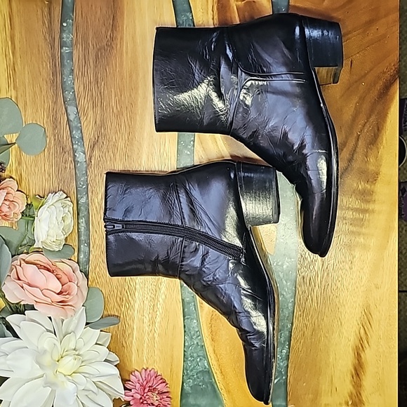 Carlo Morandi Black Patent Leather Boot Dress Shoe | Size 7 EEE - Picture 8 of 9